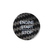 Start Stop Button Cover Sticker Carbon Fiber Style Adhesive Trim for Car Interior Console Dashboard Engine Push Button Decoration