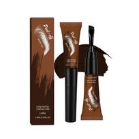 Eyebrow Tattoo Tint Semi Permanent Brow Tint Long-lasting Waterproof Natural Brown Liquid Eye Enhancers Brow Tattoo with Brush kava