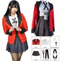 Anime Kakegurui Jabami Yumeko Cosplay Kostiumas Helovinas Sayaka Kompulsinė Lošėja Japonijos Mokyklos Mergaičių JK Uniforma Helovinas Cos L juoda