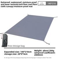 Outdoor Waterproof Tarp Made Of Oxford Cloth For Camping And Picnic Ground Cover 140x210cm gray