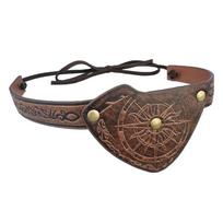 Adjustable Eye Mask Vintage Single Blindfold Gothic Pirate Eye Patch  Halloween Style K black