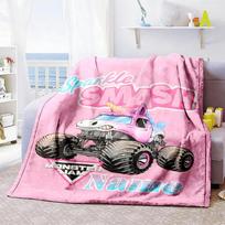 Sparkle Smash Monster Jam Customize Your Name Home Blankets Comfortable Soft Lightweight Multipurpose Blanket For Picnics Sofas Offices Beds Living 150cmx200cm