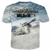 World Of Tanks Game 3D Print T-Shirts Summer Men Women Casual Fashion Oversized Short Sleeve T Shirt Male Tees Tops Man Clothing 6XL gray