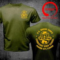 Us Marine Corps Combat Diver School Usmc Tshirt 100 Cotton Oneck Short Sleeve Summer Casual Unisexs Tshirt Streetwear Tee Shirt 3XL brown