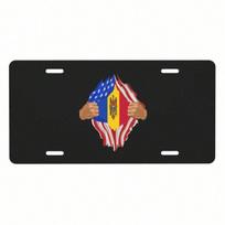 Moldova Flag License Plate 6x12In Aluminum Car Tag Bold National Design for Truck SUV TYA-1091968-15x30cm įvairiaspalvis
