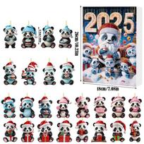 Christmas Panda Advent Calendar With 24 Acrylic Gifting Accessories For Festive Celebration Style C