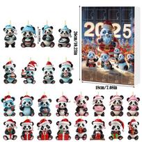 Christmas Panda Advent Calendar With 24 Acrylic Gifting Accessories For Festive Celebration Style E