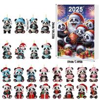 Christmas Panda Advent Calendar With 24 Acrylic Gifting Accessories For Festive Celebration Style H