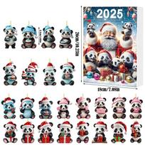 Christmas Panda Advent Calendar With 24 Acrylic Gifting Accessories For Festive Celebration Style G