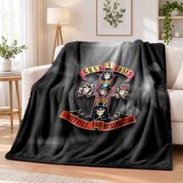 Guns N’ Roses Printed Flannel Blanket Warm Comfort Bed Throw For Indoor Home Decoration 150cmx180cm