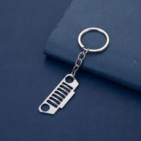 Creative Wrangler Front Grille Keychain for Jeep Enthusiasts sidabras
