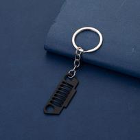 Creative Wrangler Front Grille Keychain for Jeep Enthusiasts matinė juoda spalva