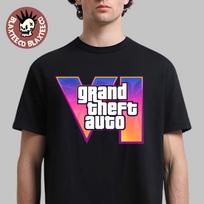 GTA 6 Grand Theft Auto VI Logotipo Marškinėliai 2XL white