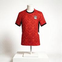2026 Egypt Home Jersey Men's Football Shirt Red Pattern Sportswear Top Tee Outfit Casual Fashion Family Matching S