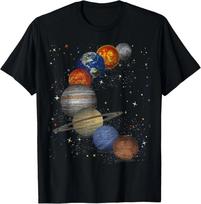 Astronomy Scientist Galaxy Planets Sun Universe Outer Space Science T-Shirt 120 gray