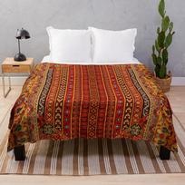 Saffron Lines Throw Blanket 75cm*90cm white