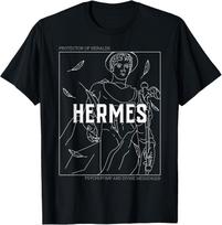 Greek God T Shirt Hermes Winged Sandal Messenger T-Shirt S gray
