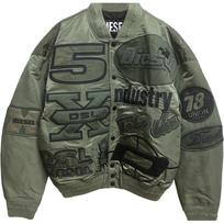 DIESEL SS24 Beisbolo striukė Vyriška Armijos žalia A04982RBABG5BS S black