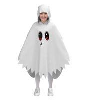 Halloween Ghost Costume For Kids With Glo Dark Features For Party And Role Play 130cm balta