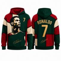 Ronaldo 7 Hoodie Portugal Inspired Graphic Sweatshirt Football Streetwear Oversized Winter Casual Pullover Men Clothing Hoodie M beige