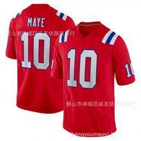 NFL Football Jersey New England Patriots 10 Drake Maye Red Mens Sports XXXL white