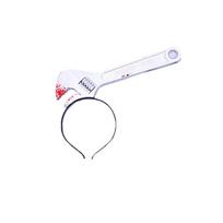 Holiday Props Saw Hammer Simulation Headwear Halloween Headband Scary Hair Hoop Women Hairband 05 white