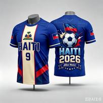 2026 Haiti Fans Sports T-shirt Football Jersey Summer Men's Women Short Sleeves Top Men Casual Breathable Quick Dry Tee Shirt XS blue