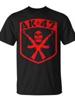 Kalashnikov Skull Ak 47 Pistola De Rifle De Asalto Camiseta Unisex for Daily Wear Funny Christmas Novelty Men's T shirt Summer XL red