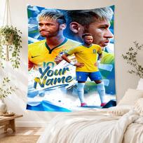 Sky Soccer Dream Neymar Retro Tapestry Psychedelic Art Great for Dorm Wall Studio Wall Balcony Versatile Decor Exotic Pattern Gift for New Home 150cmx200cm