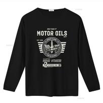 Motor Oil T Shirt Oily Rag Co Biker  Stroke Motorcycle vintage Washed Versatile streetwear graphic Stylish XL white