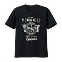 Motor Oil T Shirt Oily Rag Co Biker  Stroke Motorcycle vintage Washed Versatile streetwear graphic Stylish 4XL black