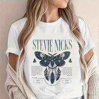 Vintage Stevie Nicks Butterfly Shirt, Queen of Rock 'n Roll Stevie Nicks Tee S gray