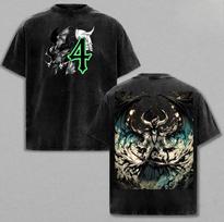 Ulquiorra Cifer BLEACH Manga T-shirt Harajuku Vintage Washed T Shirt Men Clothing Oversized Short Sleeve 100% Cotton Tees Tops XL black