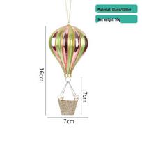 Christmas Ornament Set: Astronaut, Rocket & Hot Air Balloon Glass Pendants