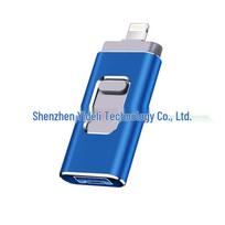 OLOEY 3-in-1 High-Speed USB 3.0 Flash Drive for iPhone gray