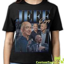 JEFF BEZOS SHIRT, Jeffrey Preston Bezos American Businessman Retro 90s Bootleg Merch, Jeff Bezos Vintage T-Shirt, Jeff Bezos Homage Rap Tees 150 gray