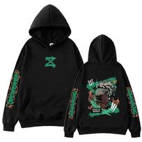 2026 Arcane Caitlyn Harajuku Anime Hoodie - European Size Extra Extra Large black