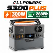 ALLPOWERS S300 PLUS 300W Portable Power Station 288Wh 78000mAh Solar Generator with Wireless Charging for Camping RVs Home Party S300 PLUS-300W288Wh-TT