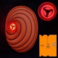 Naruto Tobi kaukė: Uchiha Madara Obito Raudonos Mėnulio Tigro Dryžuotas Dizainas gray