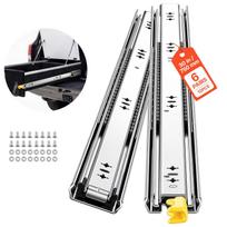 VEVOR Heavy Duty Drawer Slides, 75 cm 113.4 kg with Lock Side Mount Rails, for Cabinets, Kitchen, Workbench, RV 78 x 5.3 x 1.9 cm