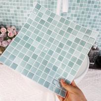 Self-Adhesive Wall Tile Stickers Waterproof Ceramic Look Kitchen Backsplash Tiles 3D Mosaic Pattern Peel and Stick Tiles