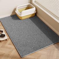 Modern Minimalist Pet Mat Cat Litter Box Feeding Area Non-Slip Durable Washable Floor Pad In Faux Sisal 120x140cm Abrasion Slip Resistant dūmai
