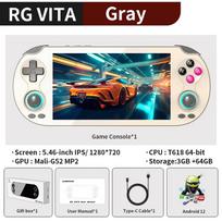 ANBERNIC RG VITA Handheld Game Console 5.46  IPS Touch Android 5000mAh Multi-Emulator Portable Gaming Player WIFI 5 AI Streaming