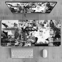 XXL Japan Samurai katana xcm Mouse Pad Vagabond Manga Keyboard Anime Gaming Accessories Game Cabinet Carpet expand Desk Mat 30x80x0.2cm gray