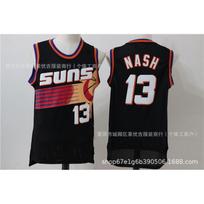 Suns 34 Charles Barkley 13 Steve Nash Retro Basketball Jersey Mens Embroidered Sportswear XL
