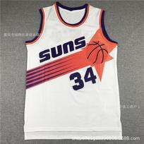 Suns 34 Charles Barkley 13 Steve Nash Retro Basketball Jersey Mens Embroidered Sportswear XXL
