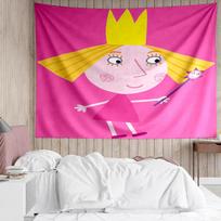 Ben and Holly's Little Kingdom Tapestry for Bedroom Aesthetic Classroom Tapestries Wall Hanging for Living Room Dorm Office,Ideal Creative Gift 180cmx230cm