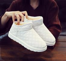 Snow boots female short tube student winter snow cotton shoes piled thickened bread shoes non-slip warm women's cotton boots 40