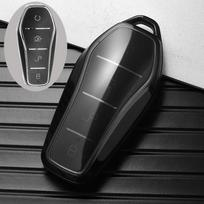 New Soft Transparent TPU Car Key Case for BYD Atto 3 Han EV Dolphin 4 Buttons Remote Control Protect Cover Auto Accessories gray