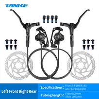 TANKE MT200 Bike Hydraulic Disc Brake MTB Brake BL BR 800/1600mm Bicycle Brake 2 Piston 3 Finger Steel Lever Bike Parts Upgrade